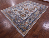 Grey Turkish Oushak Hand Knotted Wool Rug - 9' 1" X 11' 11" - Golden Nile