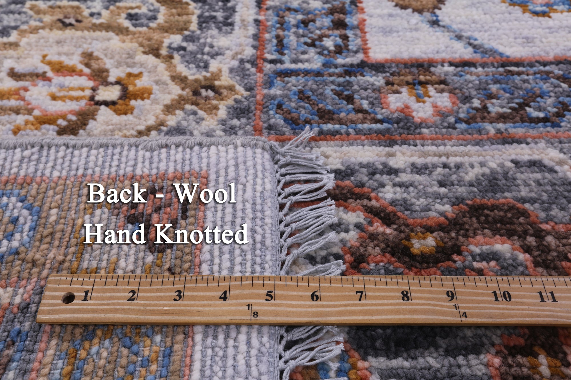 Grey Turkish Oushak Hand Knotted Wool Rug - 9' 1" X 11' 11" - Golden Nile