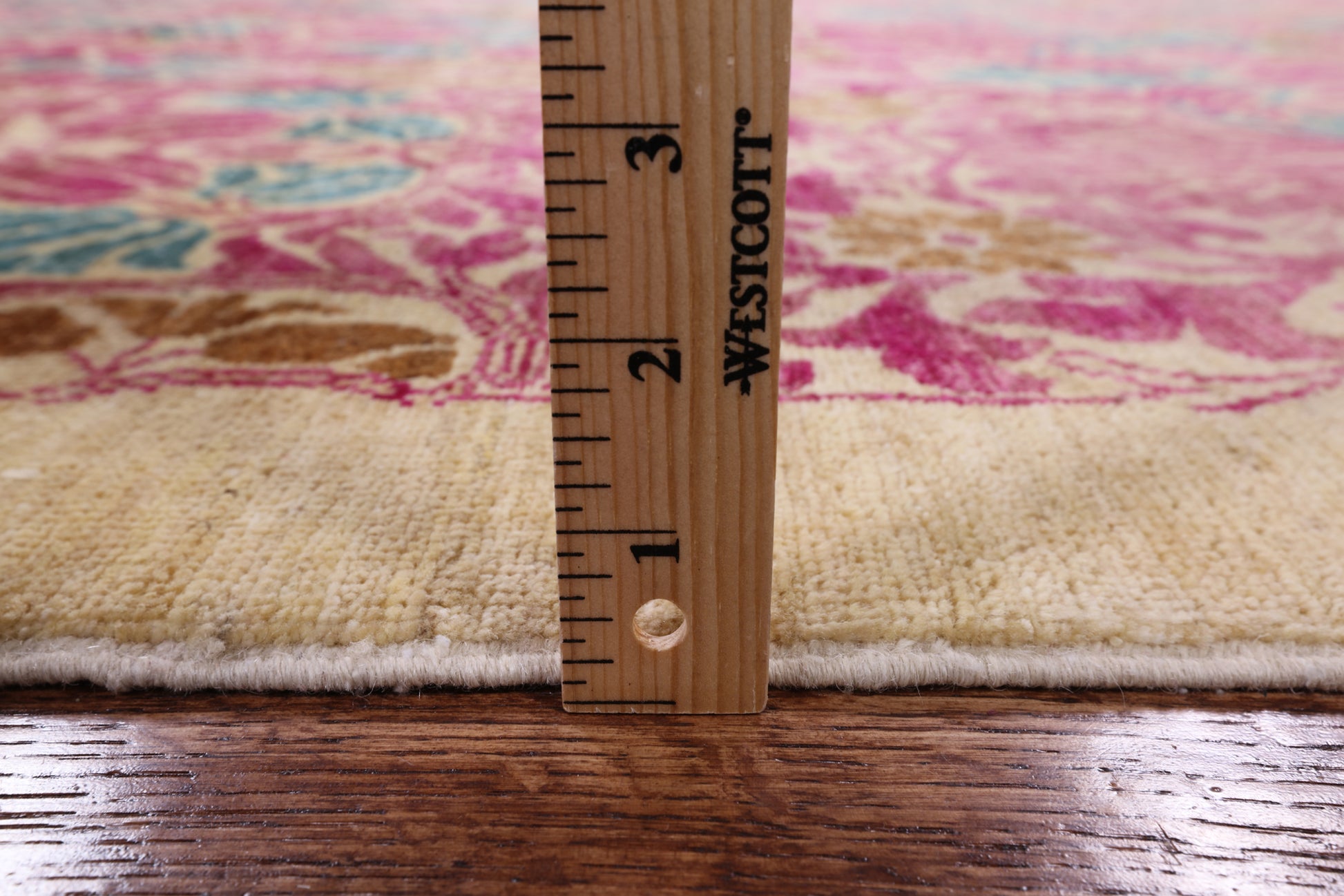 Ivory William Morris Hand Knotted Wool Area Rug - 6' 2" X 8' 8" - Golden Nile