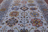Light Blue Turkish Oushak Handmade Wool Rug - 9' 1" X 12' 2" - Golden Nile