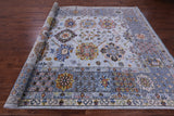 Light Blue Turkish Oushak Handmade Wool Rug - 9' 1" X 12' 2" - Golden Nile