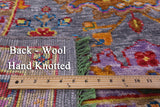 Grey Turkish Oushak Handmade Wool Rug - 9' 3" X 11' 11" - Golden Nile