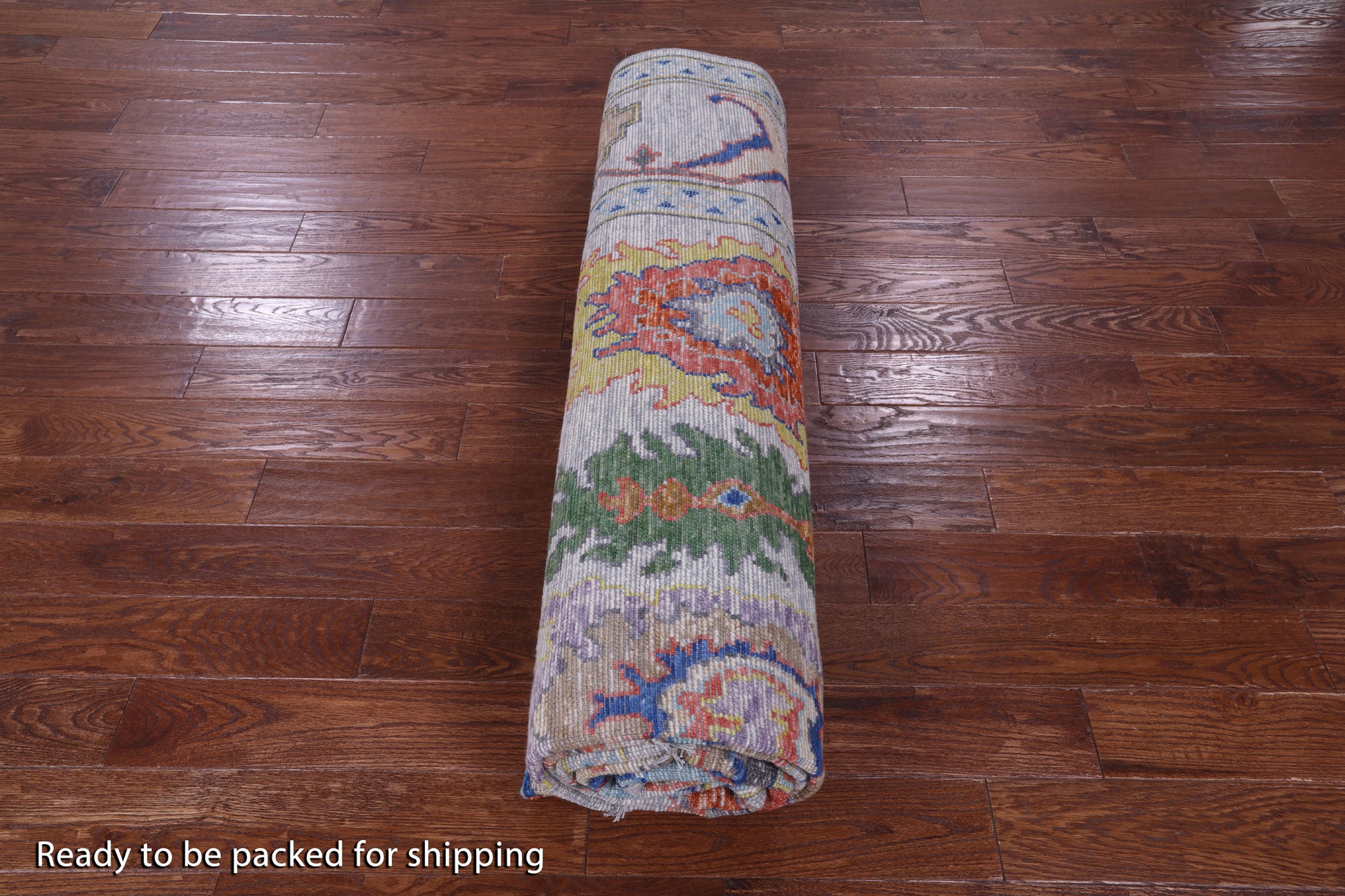 Grey Turkish Oushak Hand Knotted Wool Rug - 9' 3" X 11' 11" - Golden Nile