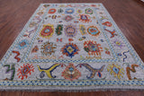 Grey Turkish Oushak Hand Knotted Wool Rug - 9' 3" X 11' 11" - Golden Nile