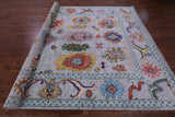 Grey Turkish Oushak Hand Knotted Wool Rug - 9' 3" X 11' 11" - Golden Nile