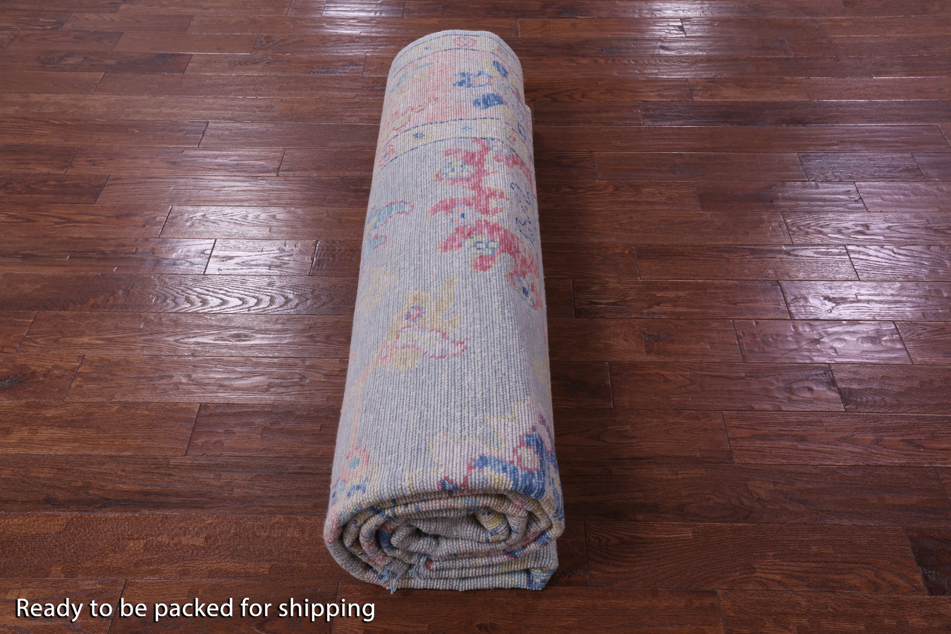 Blue Turkish Oushak Hand Knotted Wool Rug - 9' 3" X 12' 2" - Golden Nile