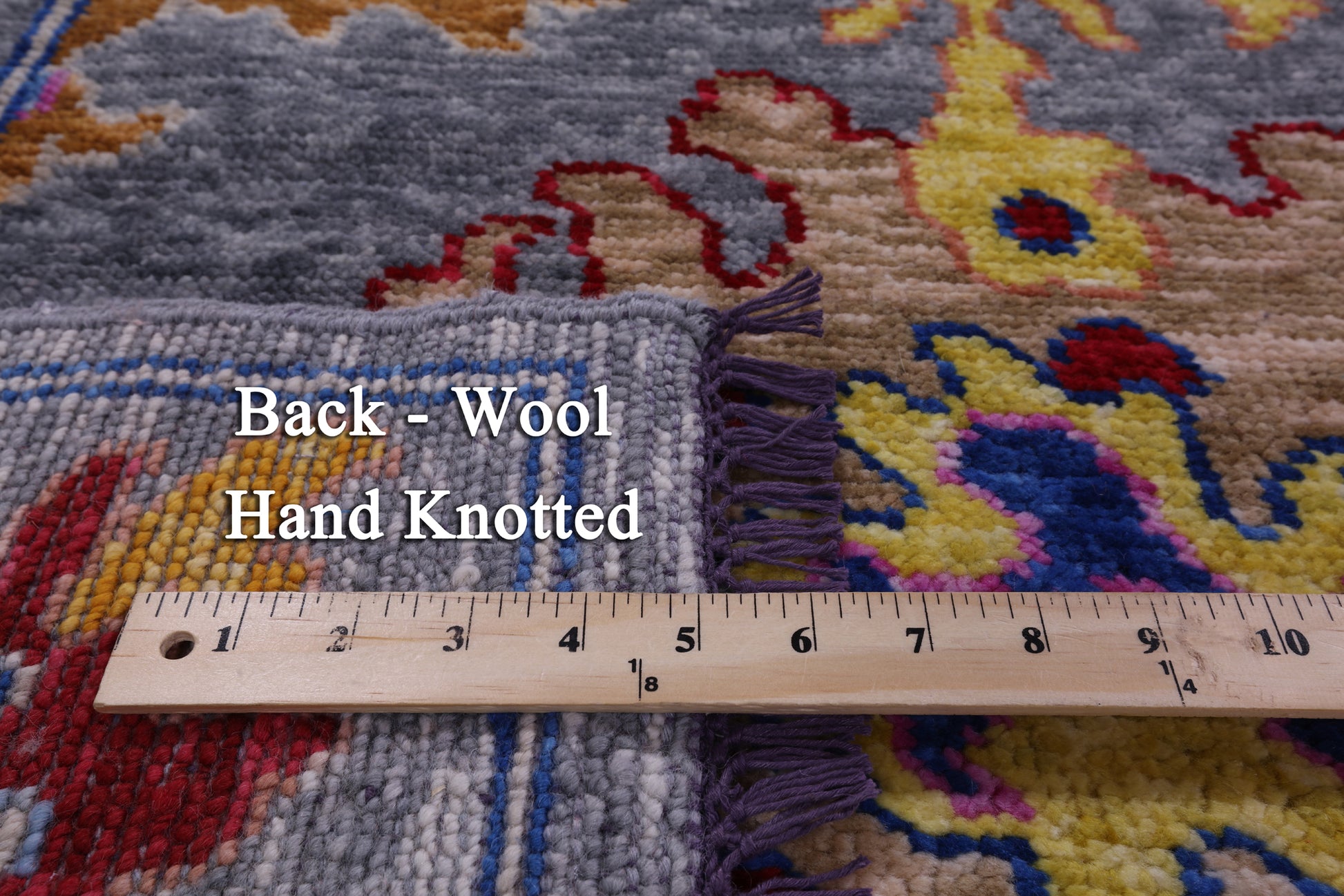 Grey Turkish Oushak Hand Knotted Wool Rug - 7' 11" X 9' 8" - Golden Nile