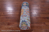 Blue Turkish Oushak Handmade Wool Rug - 8' 2" X 9' 6" - Golden Nile