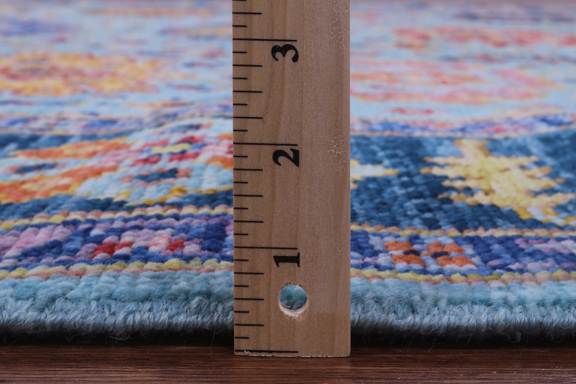 Blue Turkish Oushak Handmade Wool Rug - 8' 2" X 9' 6" - Golden Nile