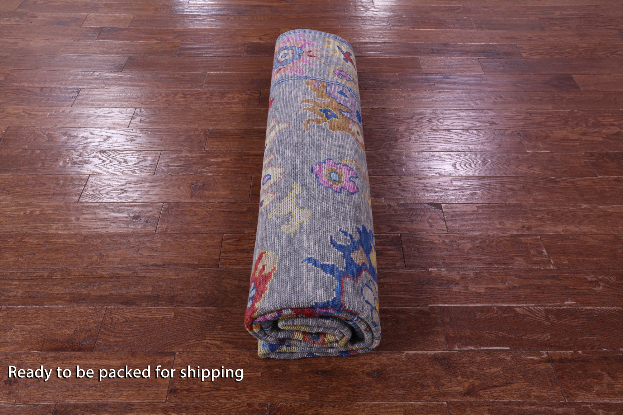 Grey Turkish Oushak Hand Knotted Wool Rug - 8' 3" X 9' 7" - Golden Nile