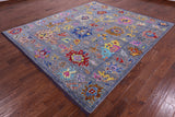 Grey Turkish Oushak Hand Knotted Wool Rug - 8' 3" X 9' 7" - Golden Nile