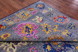 Grey Turkish Oushak Hand Knotted Wool Rug - 8' 3" X 9' 7" - Golden Nile