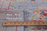 Light Blue Turkish Oushak Hand Knotted Wool Rug - 8' 1" X 9' 11" - Golden Nile