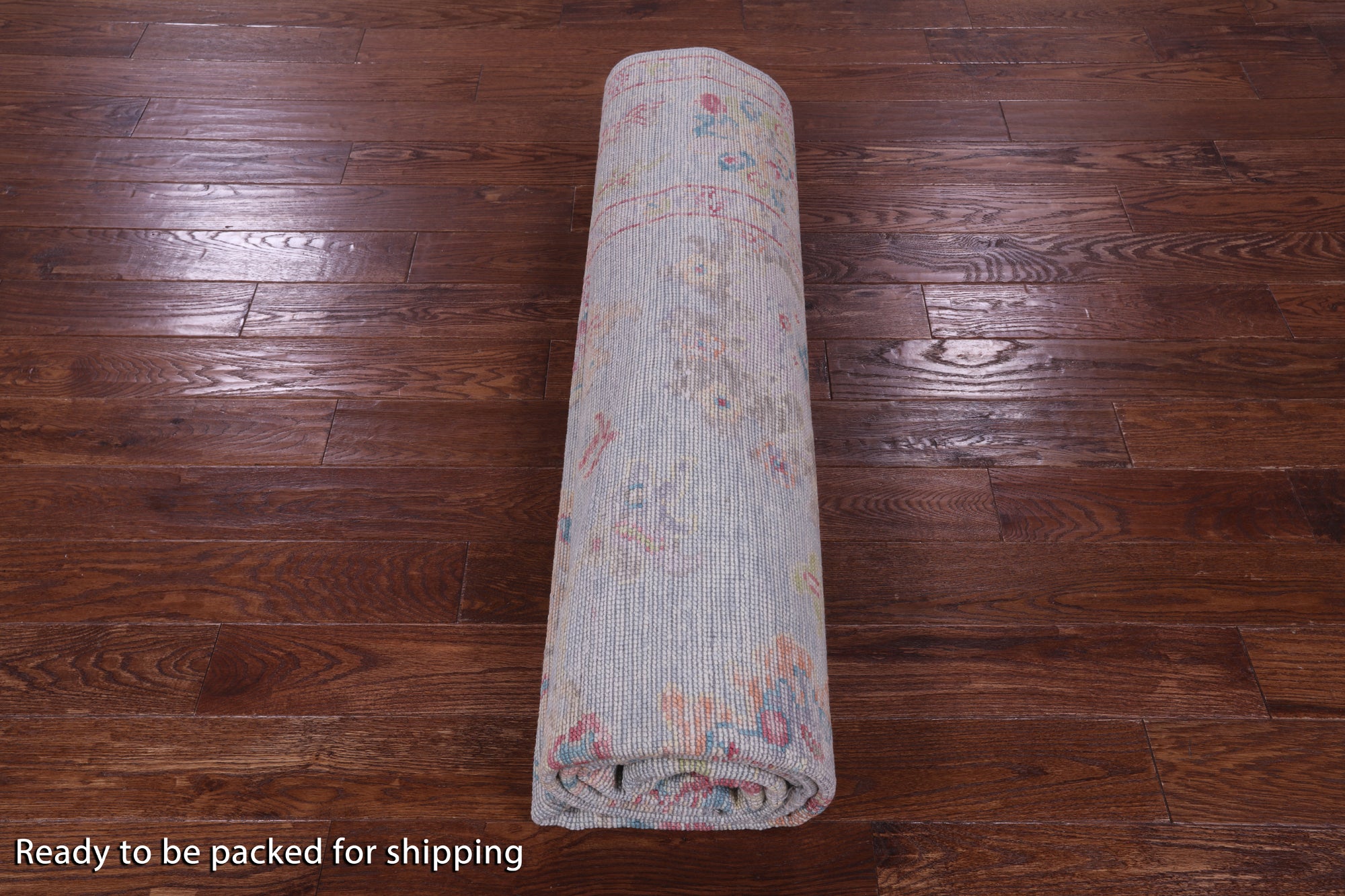 Light Blue Turkish Oushak Hand Knotted Wool Rug - 8' 1" X 9' 11" - Golden Nile