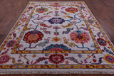 Grey Turkish Oushak Handmade Wool Rug - 8' 0" X 10' 0" - Golden Nile