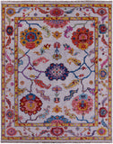 Grey Turkish Oushak Handmade Wool Rug - 8' 0" X 10' 0" - Golden Nile