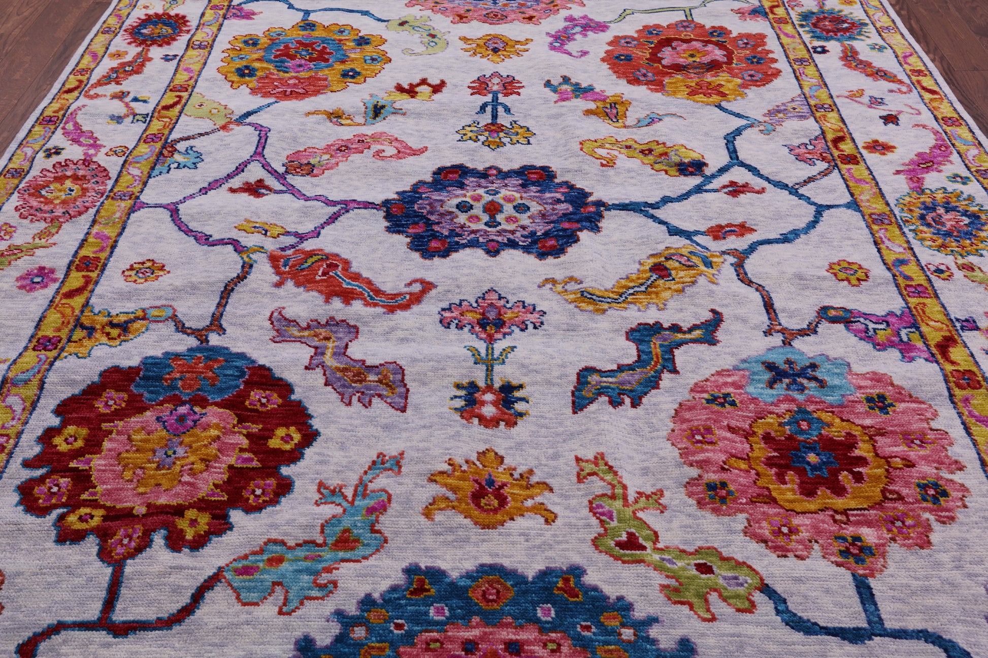 Grey Turkish Oushak Handmade Wool Rug - 8' 0" X 10' 0" - Golden Nile