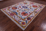 Grey Turkish Oushak Handmade Wool Rug - 8' 0" X 10' 0" - Golden Nile