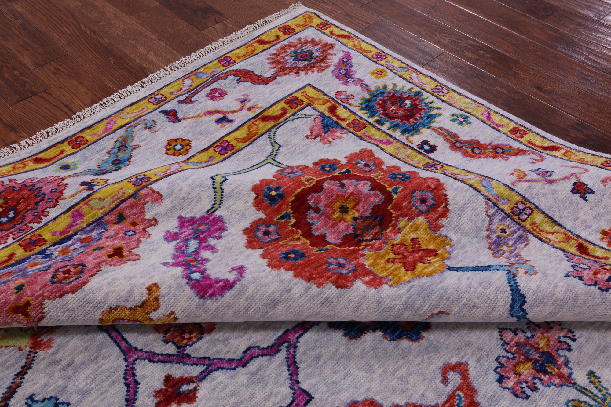 Grey Turkish Oushak Handmade Wool Rug - 8' 0" X 10' 0" - Golden Nile