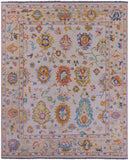 Ivory Turkish Oushak Hand Knotted Wool Rug - 8' 2" X 10' 0" - Golden Nile