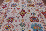 Ivory Turkish Oushak Hand Knotted Wool Rug - 8' 2" X 10' 2" - Golden Nile