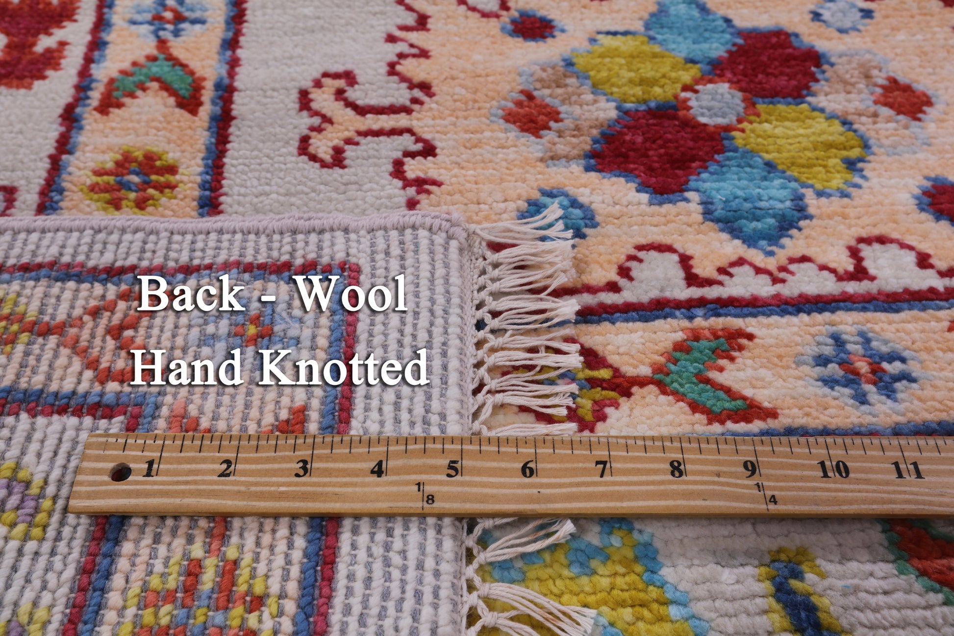 Ivory Turkish Oushak Hand Knotted Wool Rug - 8' 2" X 10' 2" - Golden Nile