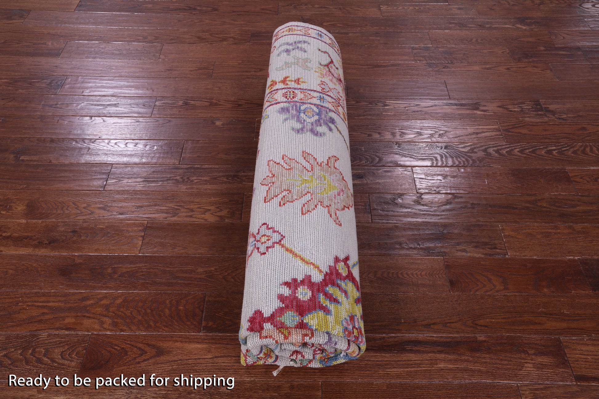 Ivory Turkish Oushak Hand Knotted Wool Rug - 8' 2" X 10' 2" - Golden Nile