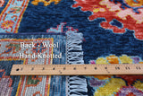 Blue Turkish Oushak Handmade Wool Rug - 8' 2" X 9' 11" - Golden Nile