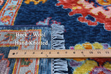 Blue Turkish Oushak Handmade Wool Rug - 8' 2" X 9' 11" - Golden Nile