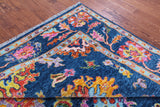 Blue Turkish Oushak Handmade Wool Rug - 8' 2" X 9' 11" - Golden Nile