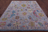 Grey Turkish Oushak Hand Knotted Wool Rug - 8' 4" X 10' 0" - Golden Nile