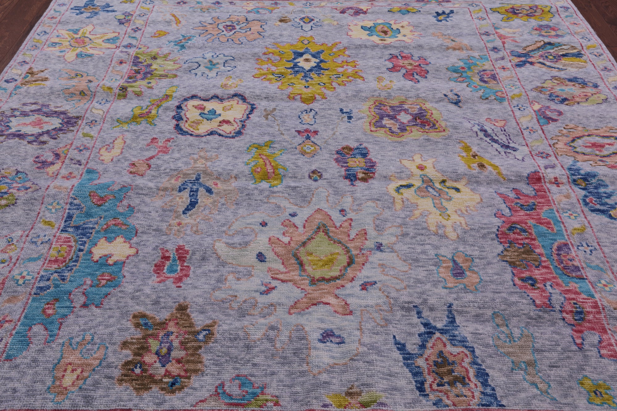 Grey Turkish Oushak Hand Knotted Wool Rug - 8' 4" X 10' 0" - Golden Nile