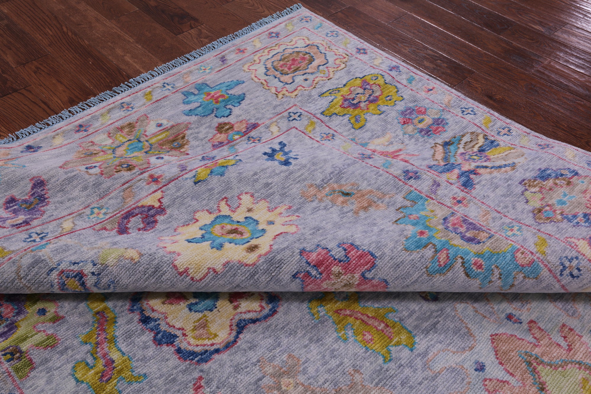 Grey Turkish Oushak Hand Knotted Wool Rug - 8' 4" X 10' 0" - Golden Nile