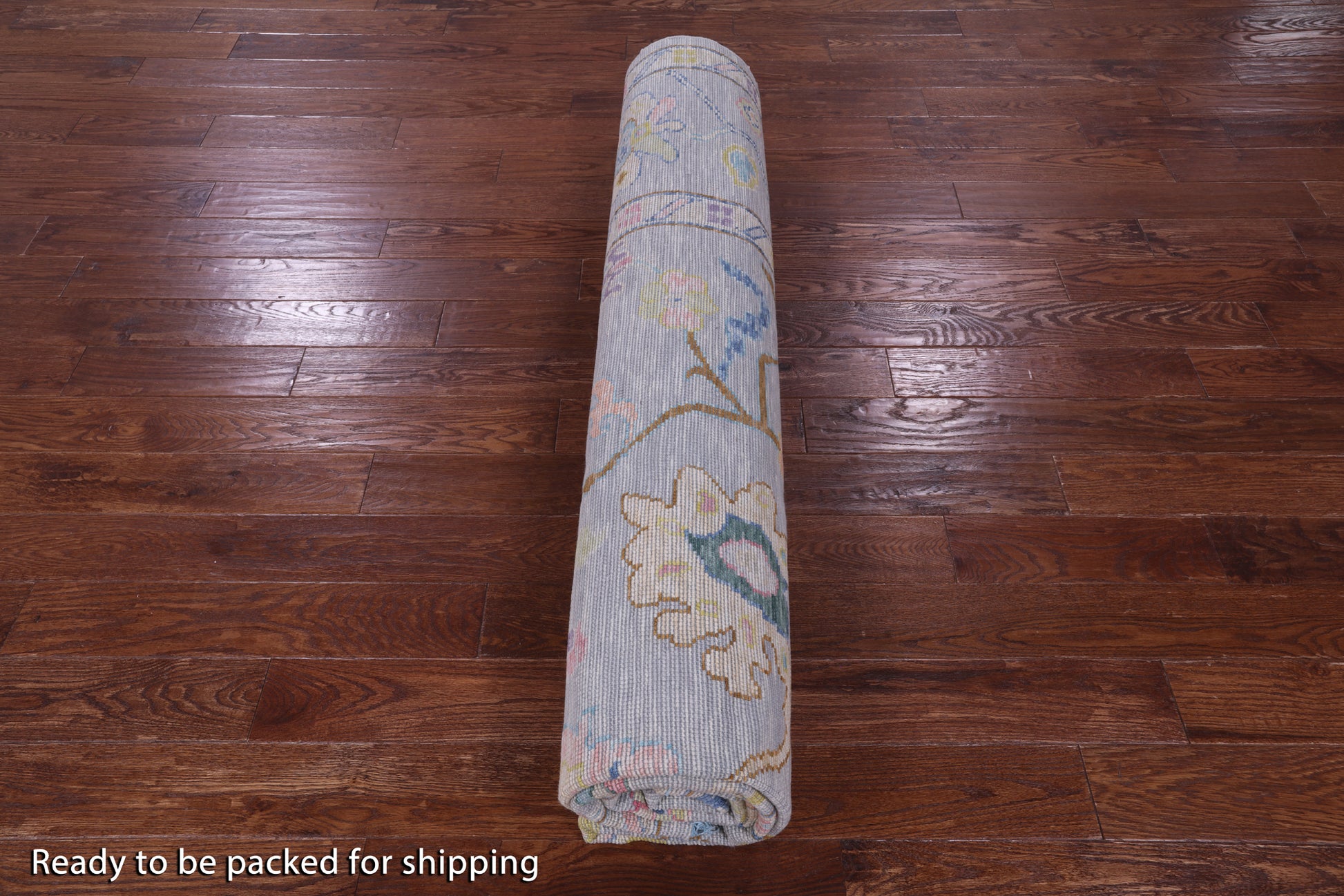 Grey Square Turkish Oushak Hand Knotted Wool Rug - 10' 0" X 10' 3" - Golden Nile