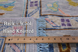 Grey Square Turkish Oushak Hand Knotted Wool Rug - 10' 0" X 10' 3" - Golden Nile