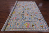 Grey Square Turkish Oushak Hand Knotted Wool Rug - 10' 0" X 10' 3" - Golden Nile