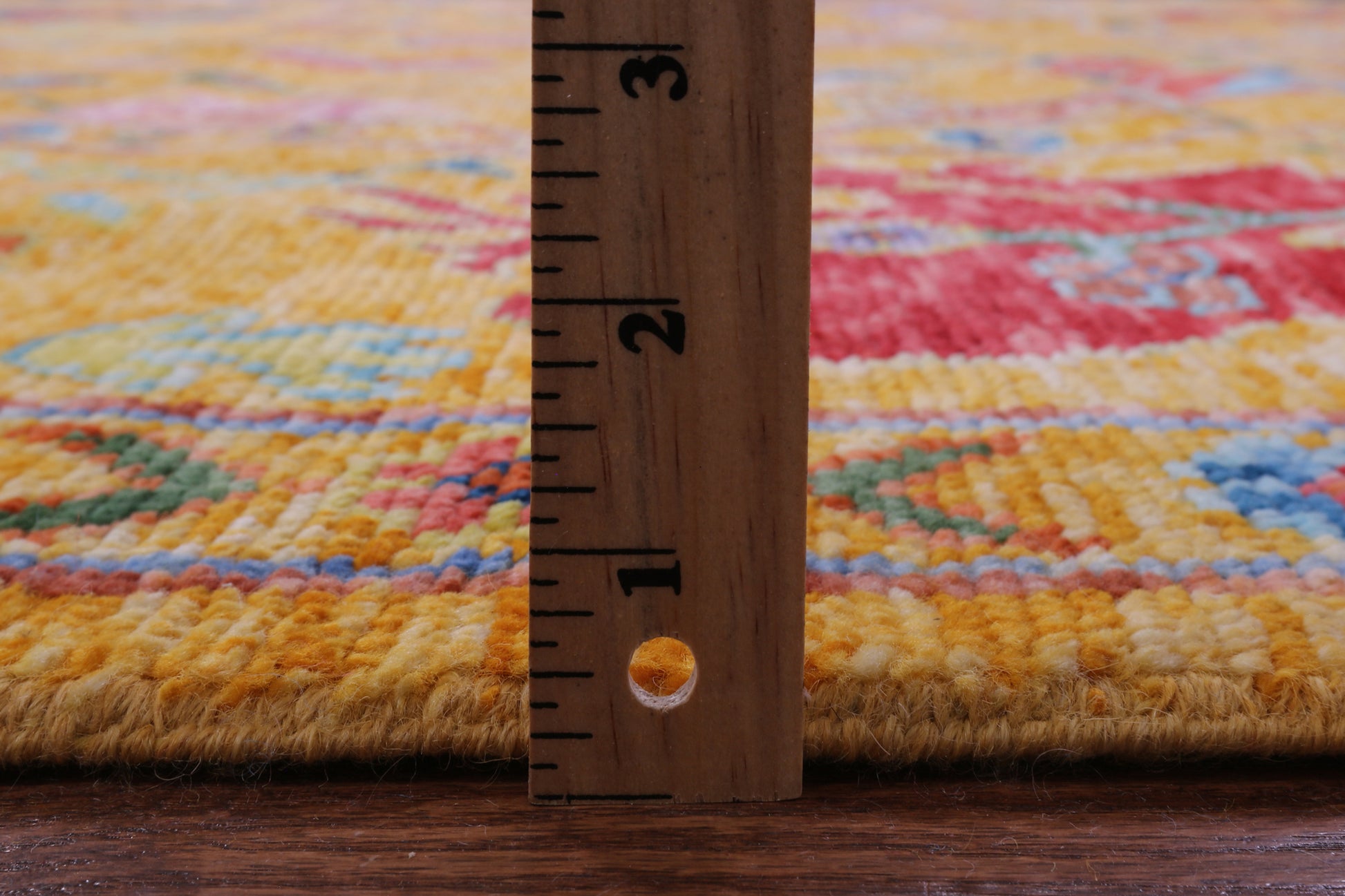 Gold Square Turkish Oushak Hand Knotted Wool Rug - 9' 0" X 9' 1" - Golden Nile