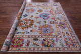 Grey Square Turkish Oushak Hand Knotted Wool Rug - 8' 0" X 8' 3" - Golden Nile