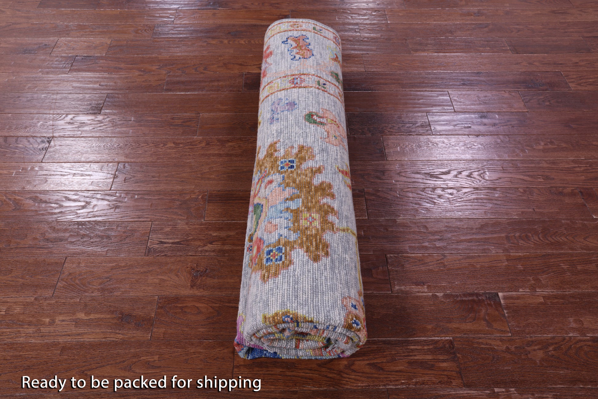 Grey Square Turkish Oushak Hand Knotted Wool Rug - 8' 0" X 8' 3" - Golden Nile