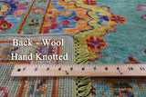 Square Turkish Oushak Handmade Wool Rug - 7' 10" X 7' 11" - Golden Nile