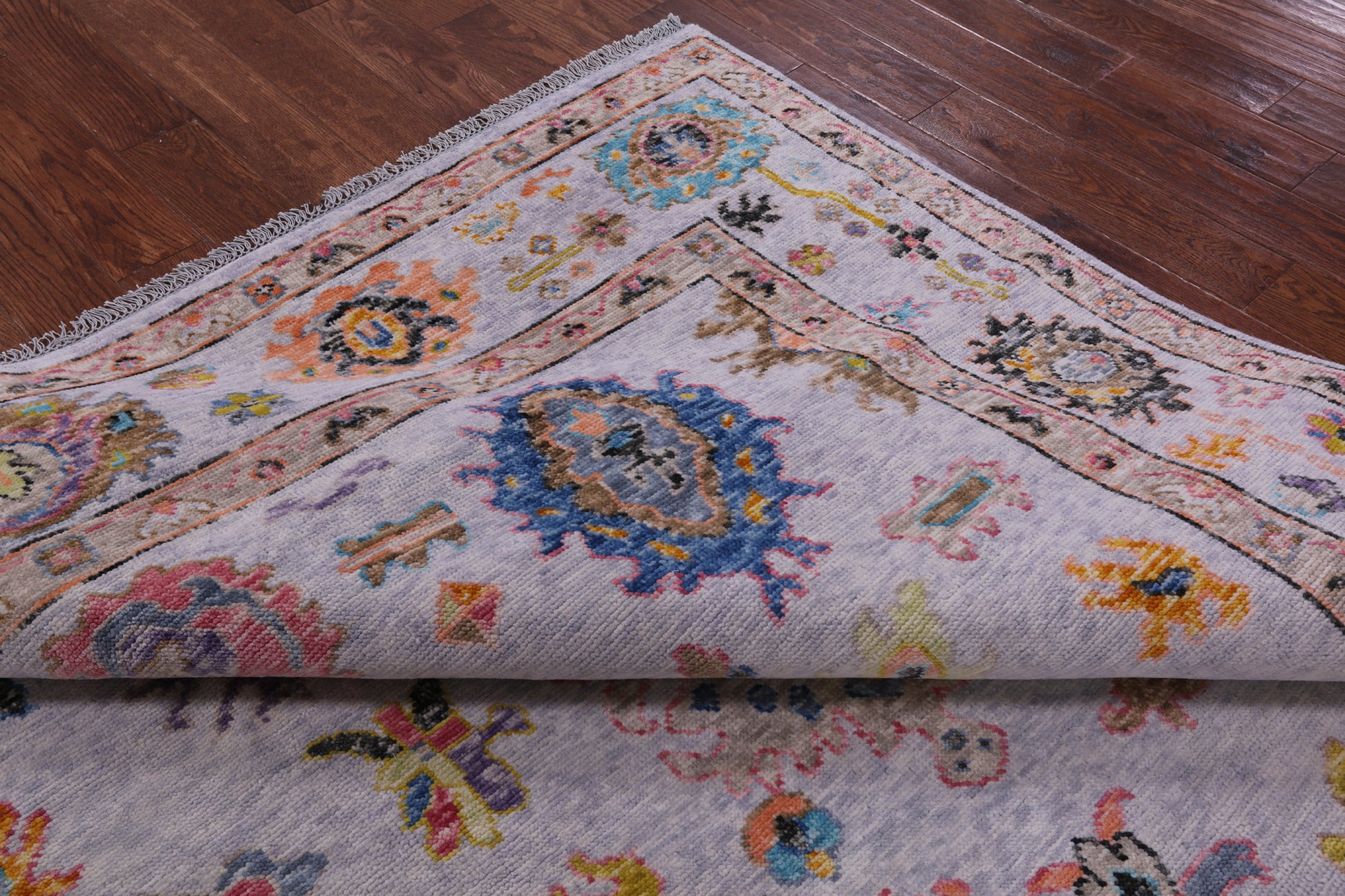 Grey Square Turkish Oushak Hand Knotted Wool Rug - 7' 11" X 8' 0" - Golden Nile