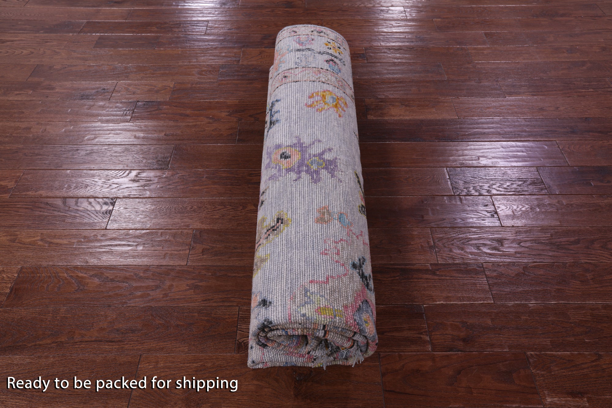 Grey Square Turkish Oushak Hand Knotted Wool Rug - 7' 11" X 8' 0" - Golden Nile