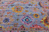 Grey Square Turkish Oushak Hand Knotted Wool Rug - 7' 11" X 8' 0" - Golden Nile