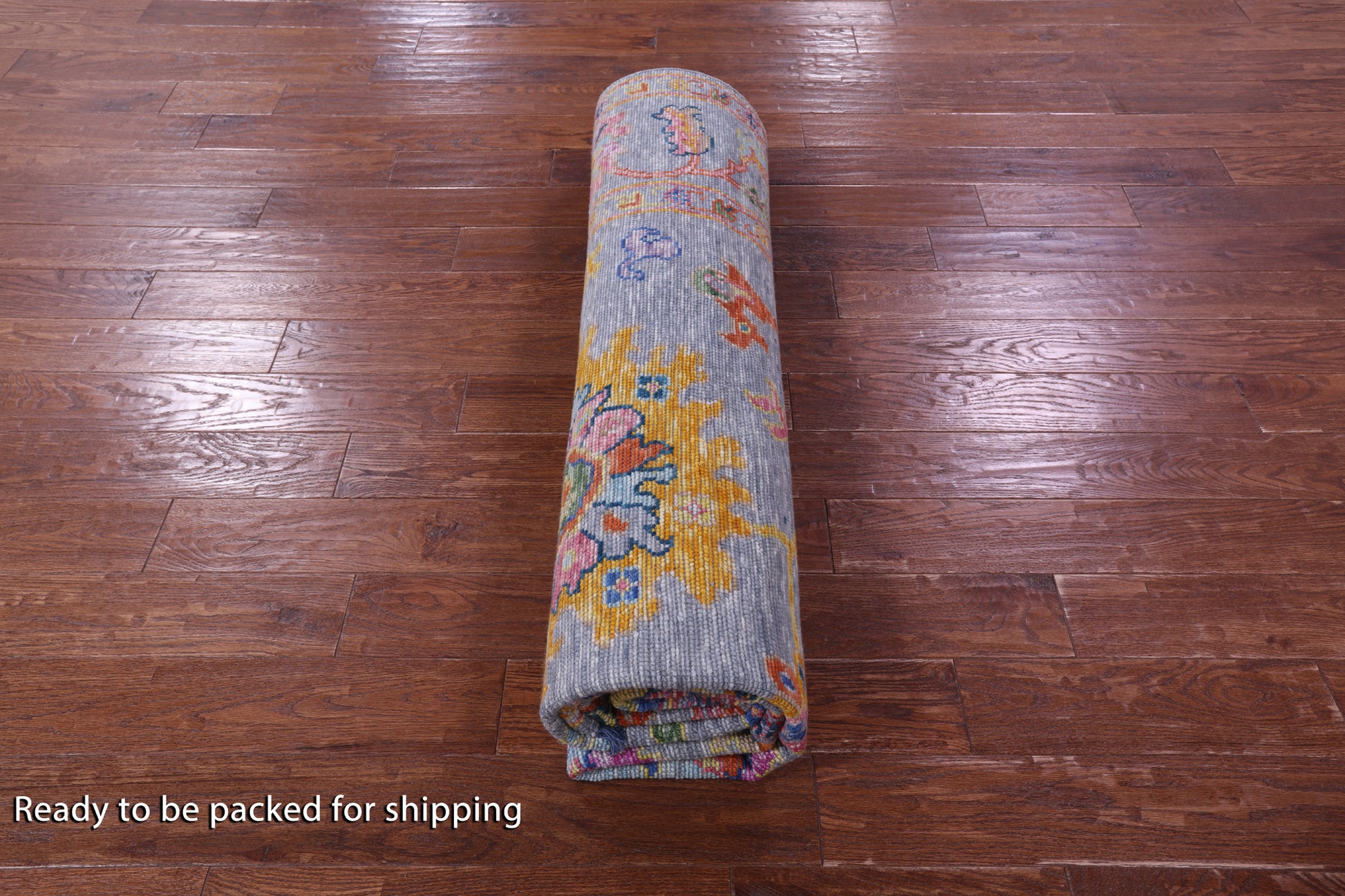 Grey Square Turkish Oushak Hand Knotted Wool Rug - 7' 11" X 8' 0" - Golden Nile