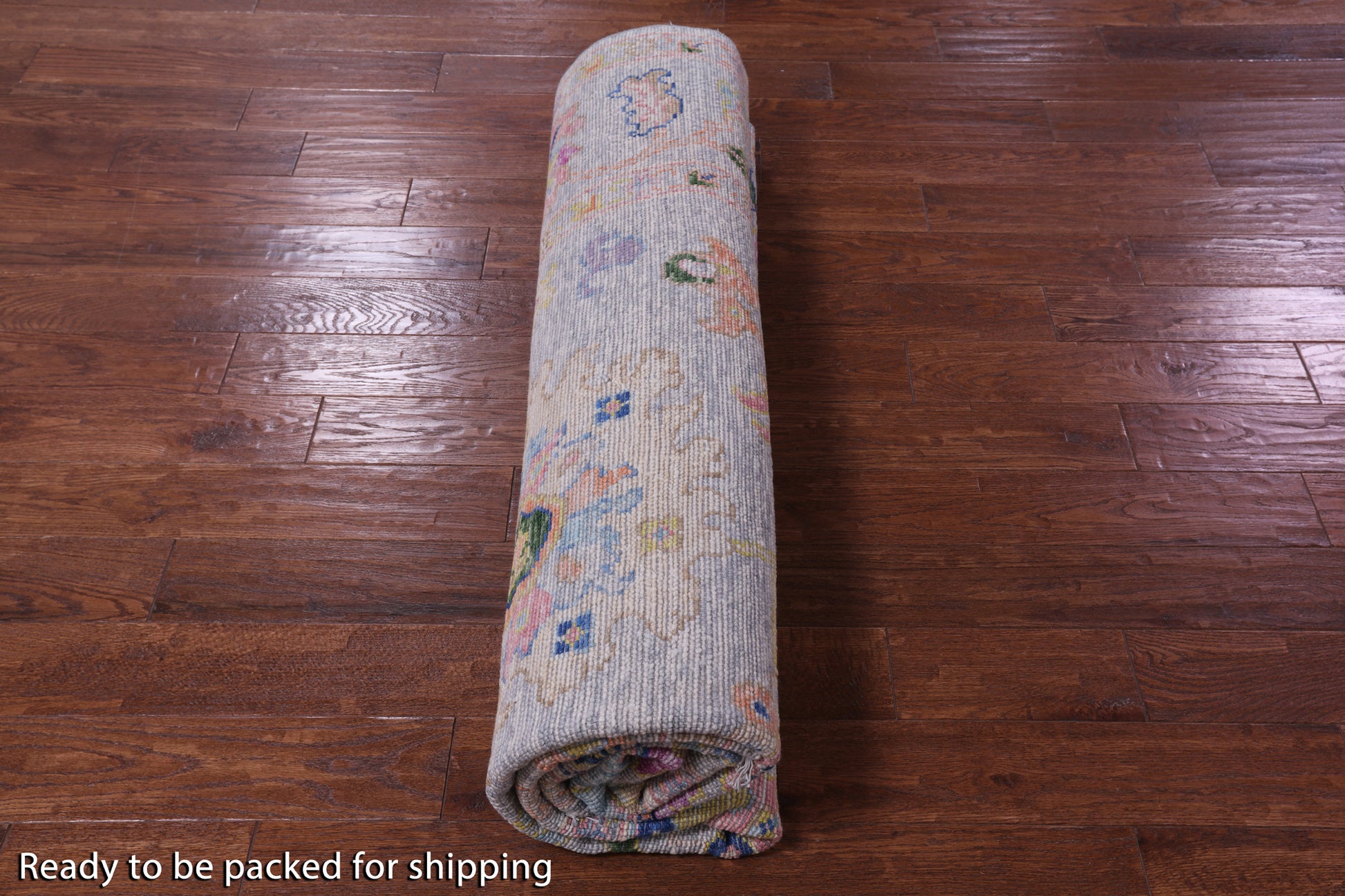 Grey Square Turkish Oushak Hand Knotted Wool Rug - 8' 1" X 8' 3" - Golden Nile