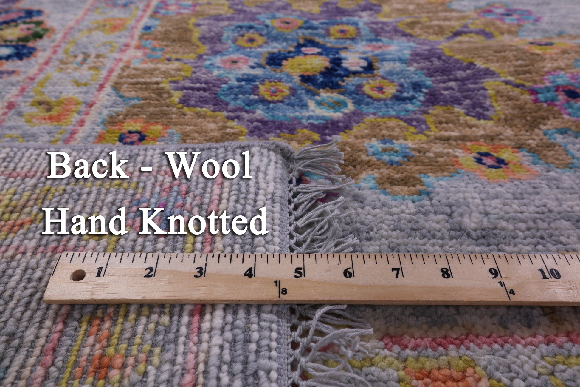 Grey Square Turkish Oushak Hand Knotted Wool Rug - 8' 1" X 8' 3" - Golden Nile