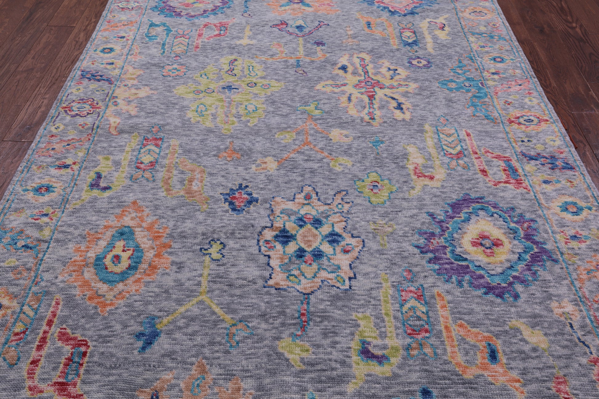 Grey Turkish Oushak Hand Knotted Wool Rug - 6' 2" X 9' 0" - Golden Nile
