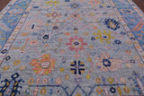 Grey Turkish Oushak Hand Knotted Wool Rug - 10' 4" X 13' 6" - Golden Nile