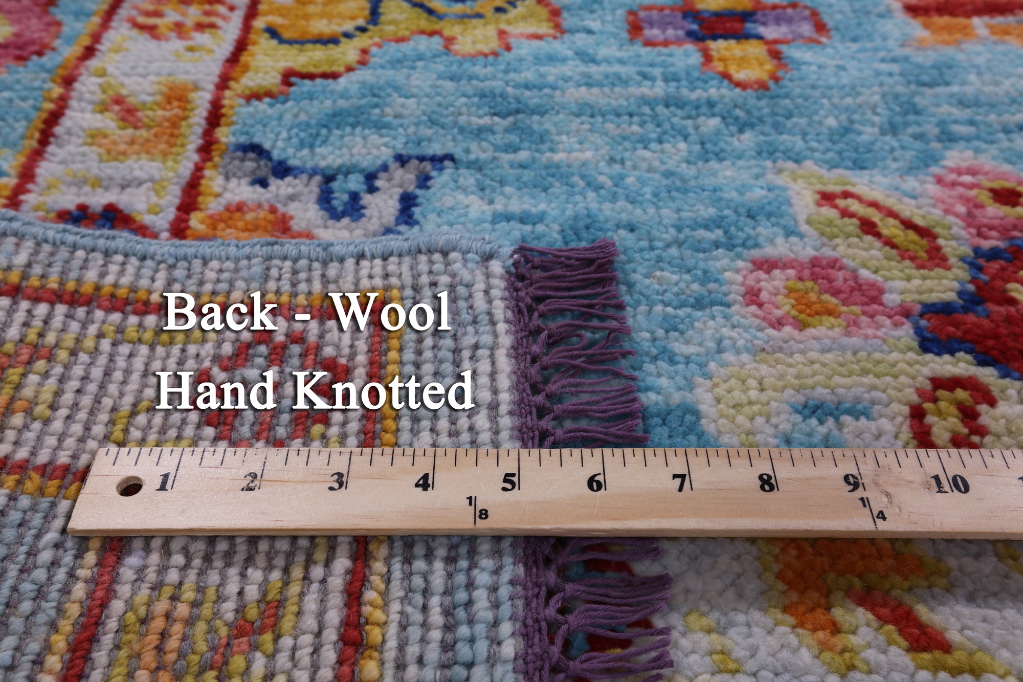 Blue Turkish Oushak Handmade Wool Rug - 8' 2" X 10' 4" - Golden Nile