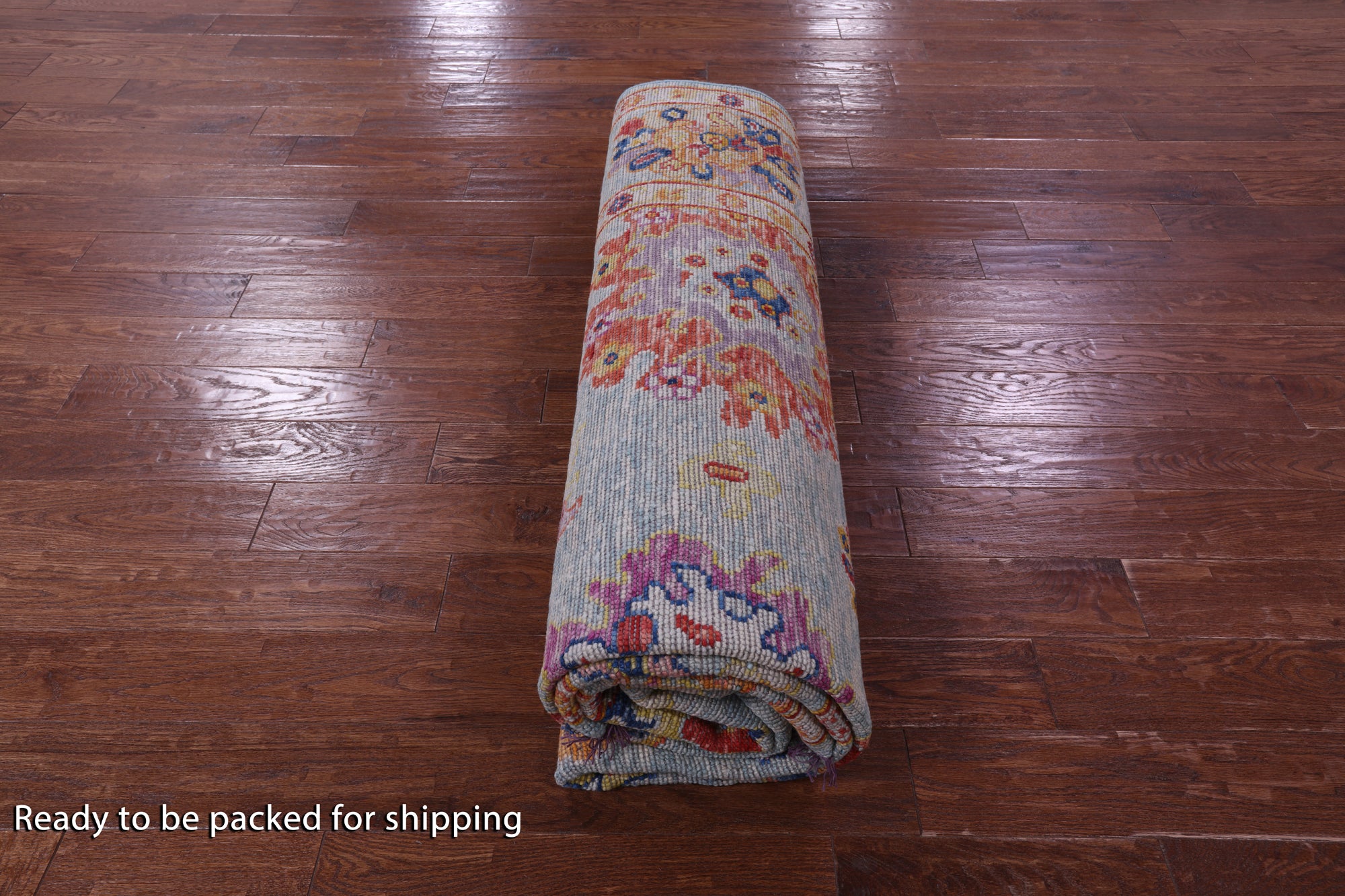 Blue Turkish Oushak Handmade Wool Rug - 8' 2" X 10' 4" - Golden Nile